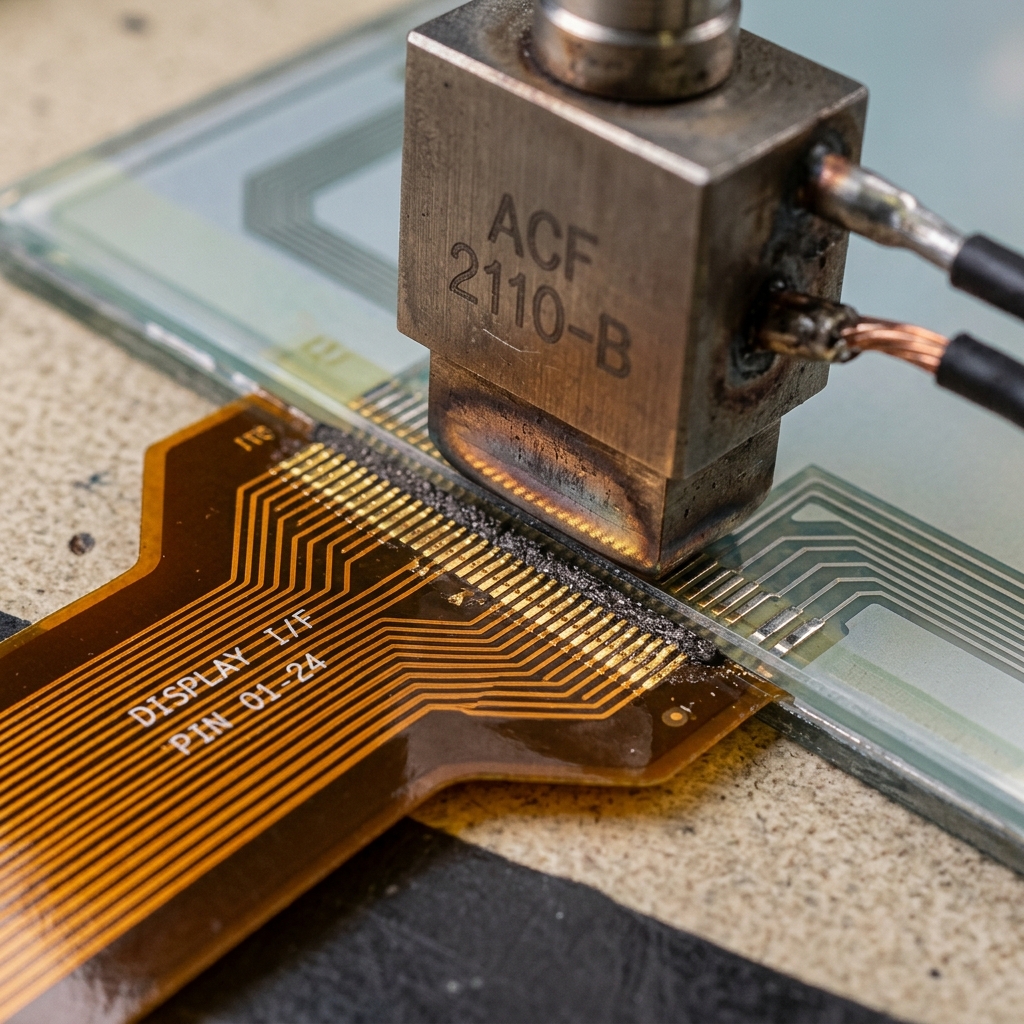 Microscopic ACF Bonding Close-up