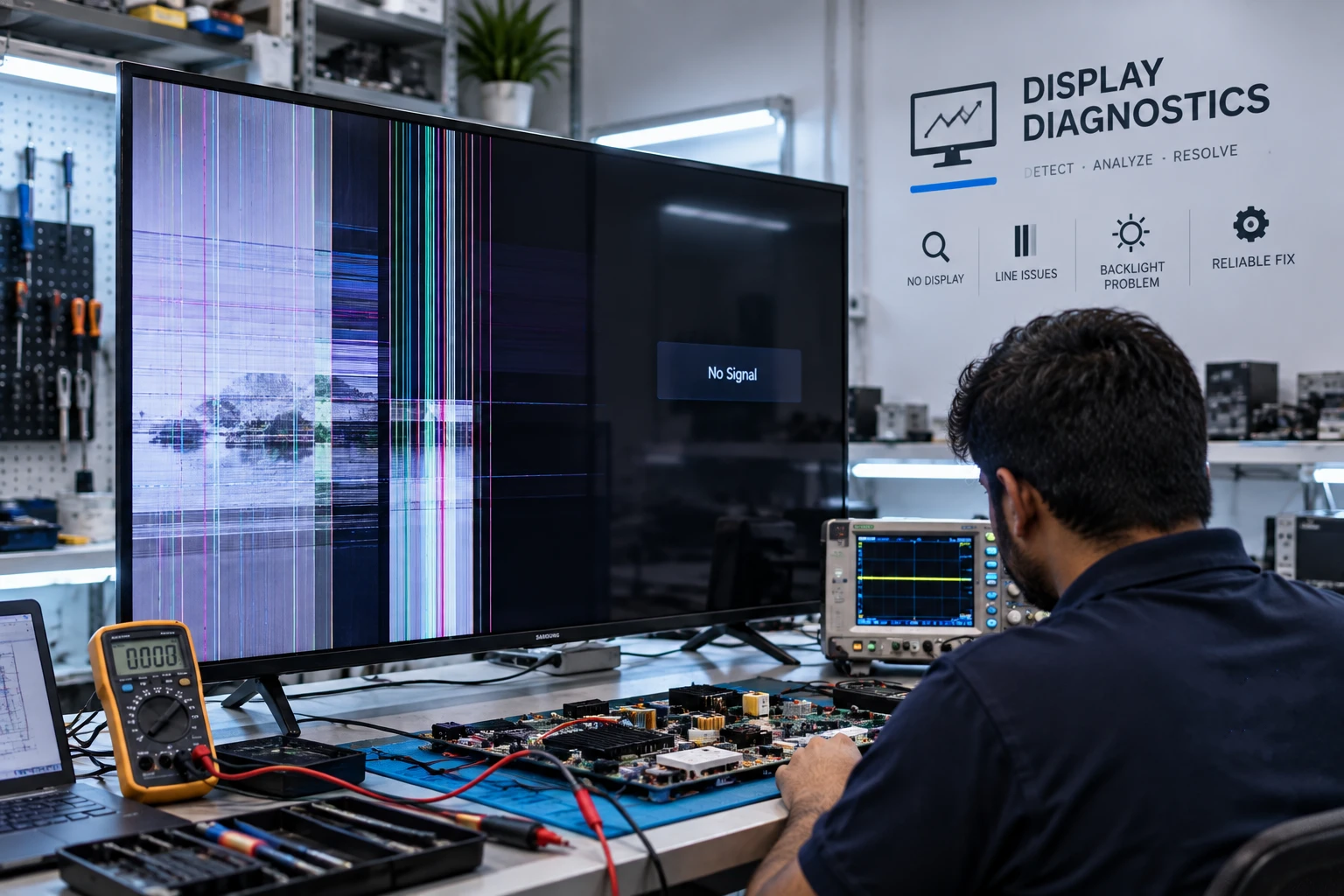 Display Fault Solutions & Diagnostics before and after repair