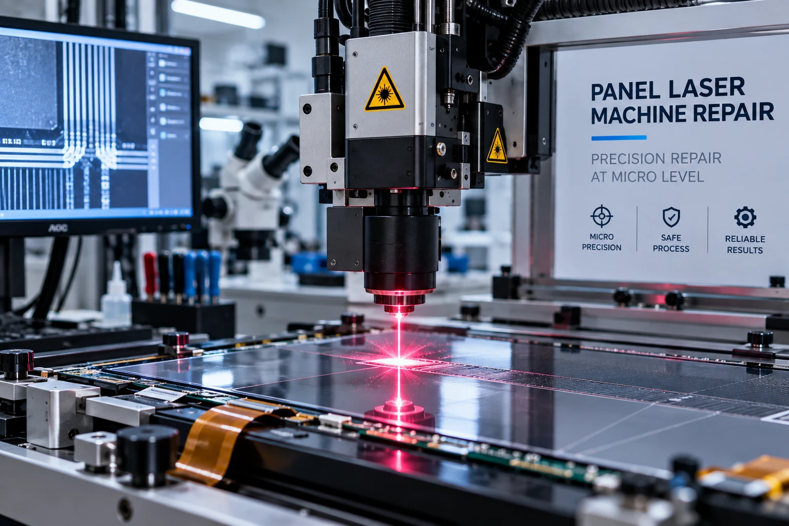 Panel Laser Machine microscopic optical short-circuit isolation